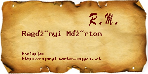 Ragányi Márton névjegykártya