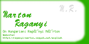 marton raganyi business card